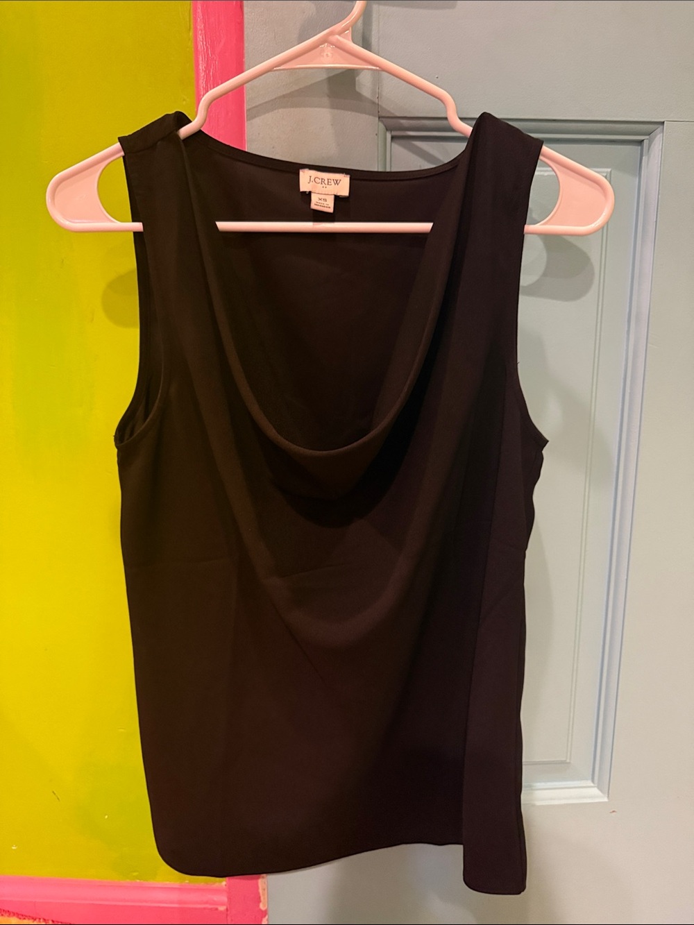 J. Crew Black Cowl Neck Tank Top